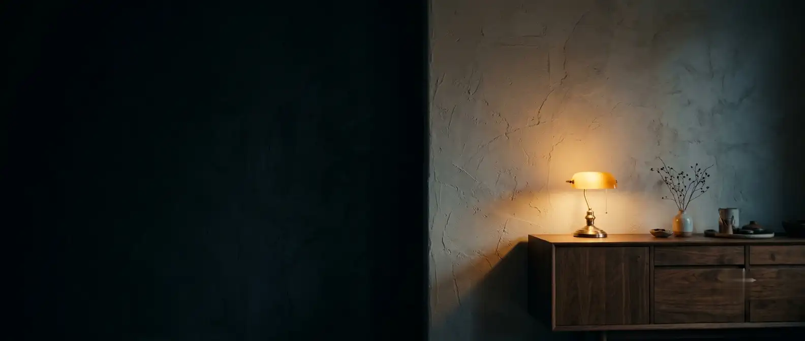 A rendered room, lit before the object was placed in it